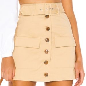 Lovers + Friends Eden Skirt Khaki Mini Cargo